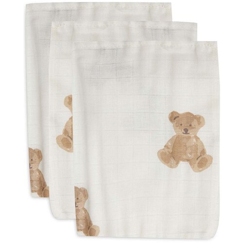 Jollein komplet 3 krpic za umivanje 20x15 teddy bear Cene