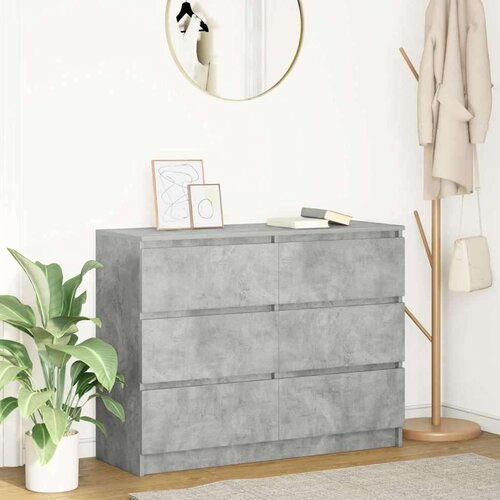 vidaXL Komoda beton siva 100x35x76 cm konstruirano drvo Cene