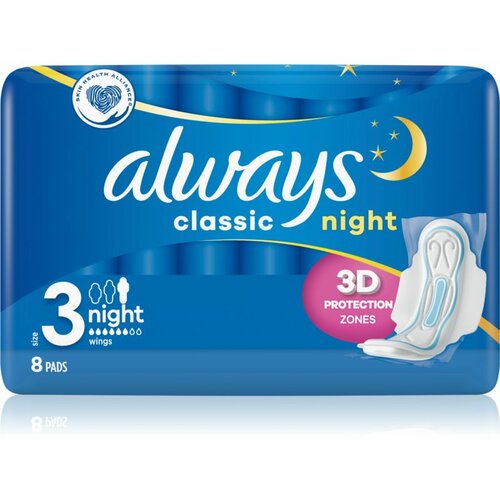 Always Classic Noćni higijenski ulošci, 8 komada Cene