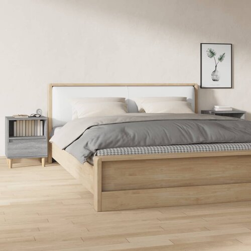 VidaXL Nočna omarica 2 kosa siva sonoma 40x35x50 cm Slike