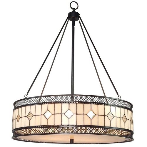 Premier Housewares Metalna viseća svjetiljka sa staklenim sjenilom &amp;oslash; 60 cm Waldorf &amp;ndash; Slike