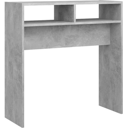 Maison Chic konzolna miza - miza ob steni betonsko siva 78x30x80 cm iverna plošča, (21786385) Cene