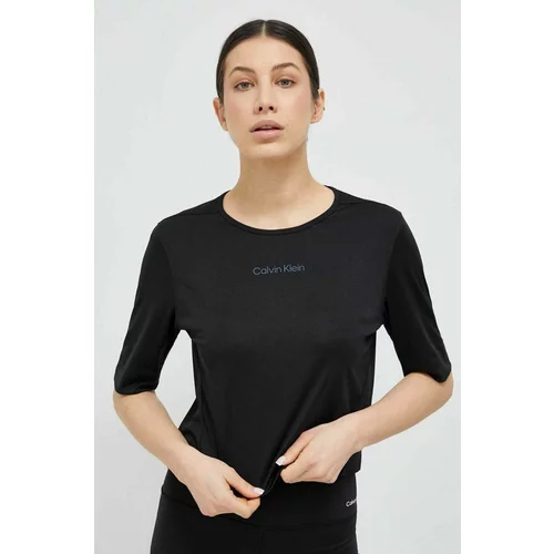 Calvin Klein Kratka majica za vadbo Essentials črna barva