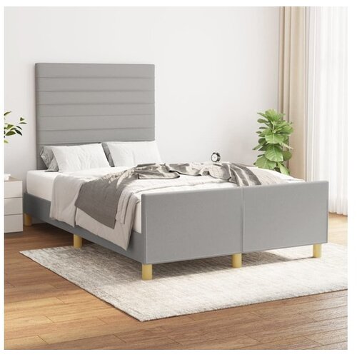  Okvir za krevet s uzglavljem svjetlosivi 120x200 cm od tkanine Cene