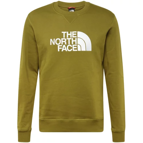 The North Face Sweater majica 'Drew Peak' maslinasta / bijela