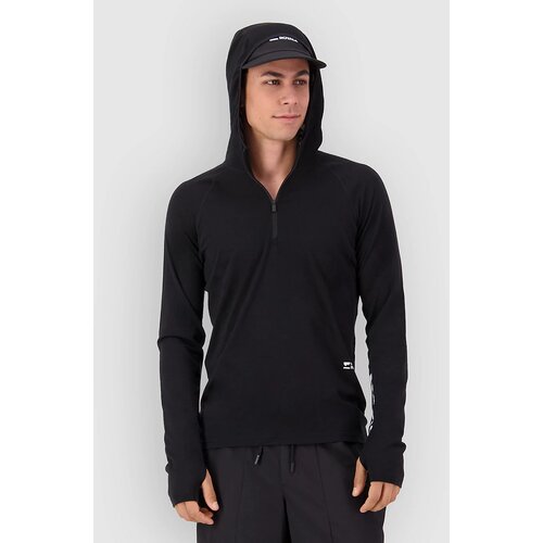 Mons Royale Temple Merino Long Sleeve Hood Funkcijska majica black Cene