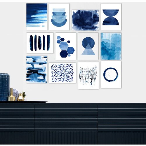 Wallity 12MDF03 multicolor decorative mdf painting (12 pieces) Cene