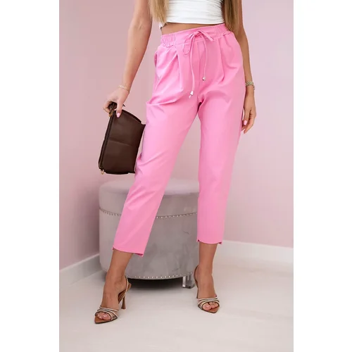 Kesi Włoski Punto trousers tied at the waist pink