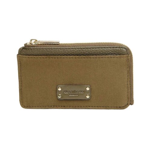 Fancy Metal Goods Ltd Alice Wheeler, Alice Wheeler - Novčanik za sitninu - Suede Kensington, Olive Slike