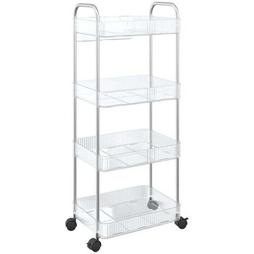 VidaXL Kolica za pohranu 4 nivoa prozirna 37x28x95 cm akril Slike