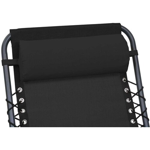 VidaXL Naslon za glavu za ležaljku crni 40 x 7 5 x 15 cm od tekstilena Slike