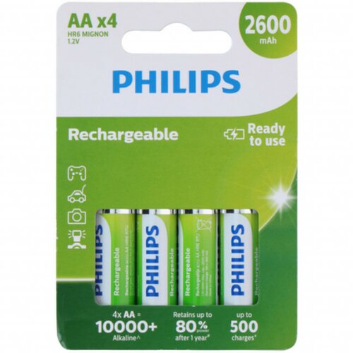 Philips baterija AA NiMH 1.2V 2600mAh (1/4) ( 59520 ) Slike