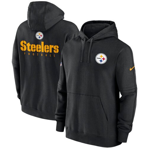 Nike Pittsburgh Steelers Club Sideline Fleece Pullover pulover sa kapuljačom Slike