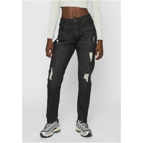 Urban Classics Women&amp;#039;s Boyfriend Denim Pants - Black Slike
