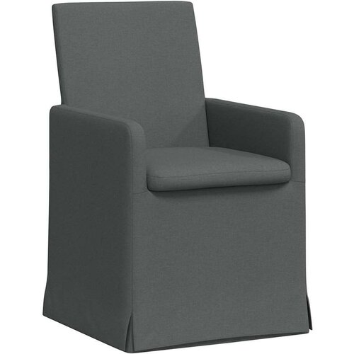  Trpezarijske stolice 2 pcs Tamno siva 57 x 67 x 95 cm tkanina Slike