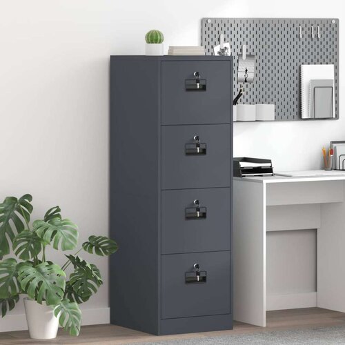 Kabinet za datoteke s policom 2 pcs Antracit 44 x 50 x 106.5 cm Cijene