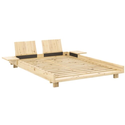 Karup Design Zakonska postelja iz masivnega bora z letvenim dnom 140x200 cm v naravni barvi Social Bed &amp;ndash; Slike