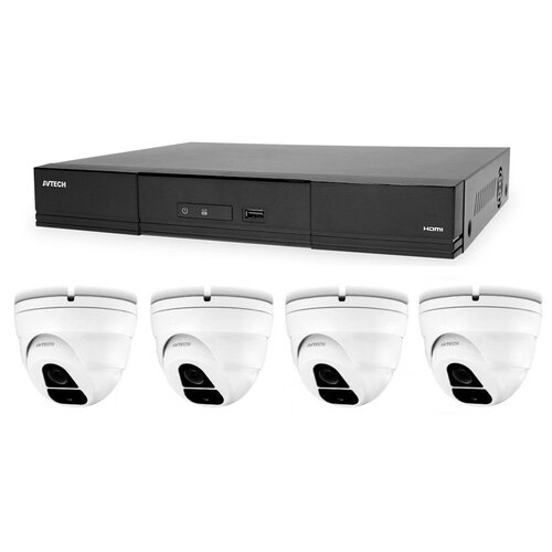 Avtech komplet kamer 1x nvr AVH2109AX in 4x 2MPX ip dome kamera DGM2203SVSE + 4x utp kabel 1x RJ45 - 1x RJ45 Cat5e 15m! Cene