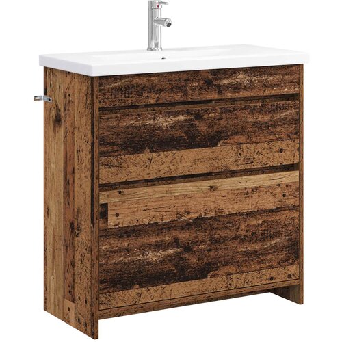 vidaXL Set namještaja za kupaonicu Staro drvo 81 x 40 x 84 5 cm - Staro drvo 81 x 40 x 84 5 cm Cene