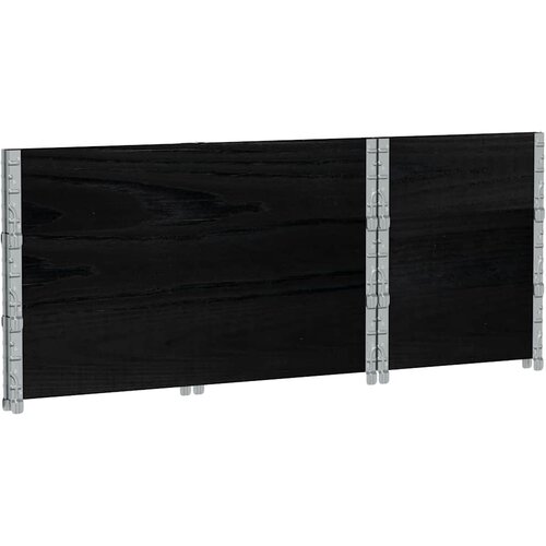  Okviri za palete 3 kom crni 100 x 50 cm od masivne borovine Slike