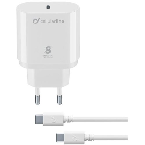 Cellular Line usb-c hišni polnil. kit usb-c/usb-c 25W črn Cene