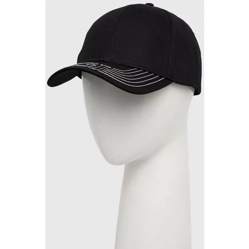 Guess Bombažna bejzbolska kapa črna barva