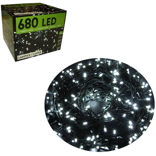  680 LED lampica, belo, 8 funkcija Cene