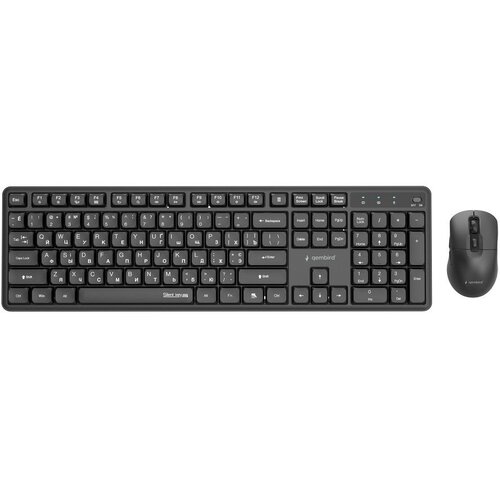 Gembird KBS-WMS-01-CYRL Silent key Pro Business wireless desktop set, black, RU layout Cijene