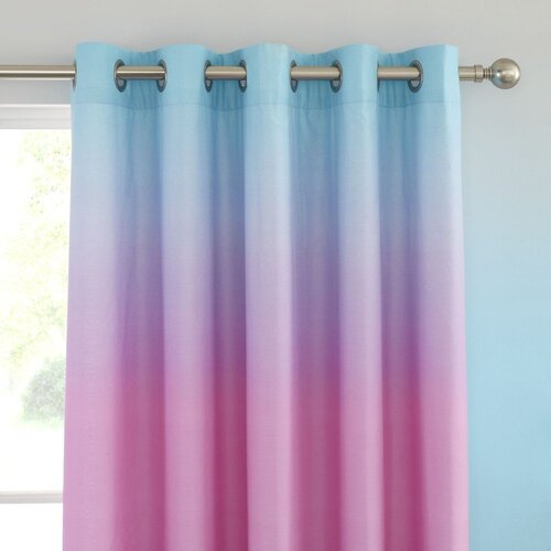 Catherine Lansfield Rožnate/vijolične otroške zavese v kompletu 2 ks 168x183 cm Ombre Rainbow Clouds – Cene