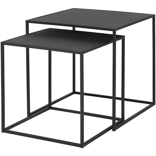 Blomus Črne kovinske mizice v kompletu 2 ks 40x40 cm Fera &amp;ndash; Slike