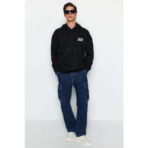 Trendyol Sweatshirt - Black - Oversize Slike