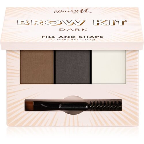 Barry M Fill and Shape Brow Kit set za oblikovanje obrvi odtenek Dark 3x1,5 g Cene