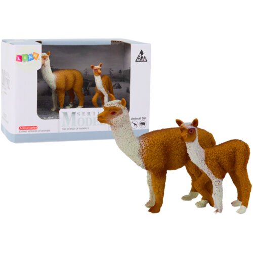  Figurice odrasla Lama 8 cm sa mladom Lamom 6 cm - 2u1 Slike