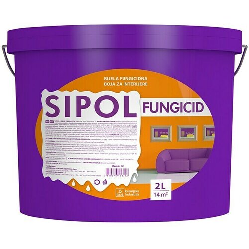  Unutarnja disperzijska boja Sipol Fungicid (Bijela, 2 l) Cene