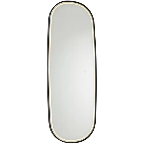 QAZQA Moderno kopalniško ogledalo v črni barvi z LED in zatemnitvijo na dotik - Geraldien