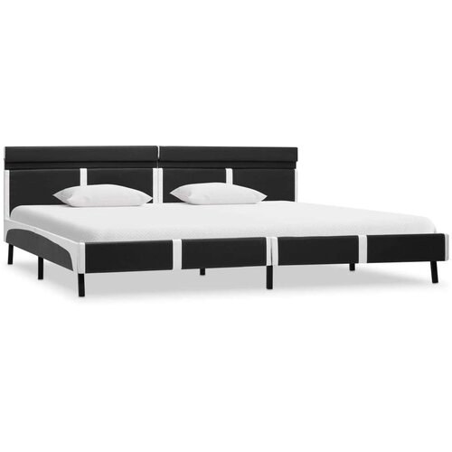  Okvir za krevet od umjetne kože s LED svjetlom sivi 180x200 cm Slike