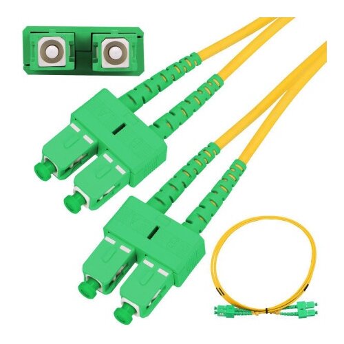 Extralink Patchcord SC/APC-SC/APC SM G.652D Duplex 3.0mm 1.0m PVC ( 5718 ) Cene