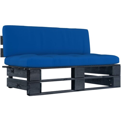  Srednja vrtna sofa od paleta od crno impregnirane borovine Slike