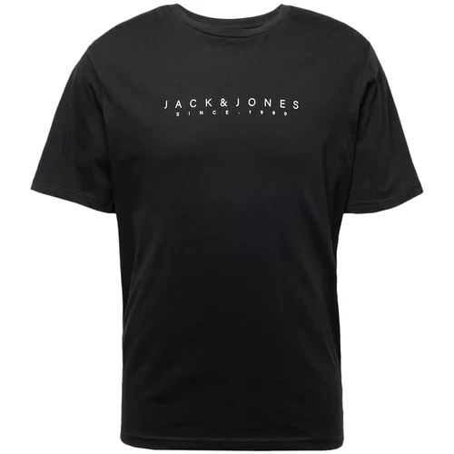 Jack & Jones Majica 'SETRA' črna / bela