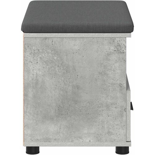  Klupa za hodnik s jastukom Betonsko Siva 60 x 38 x 46 cm Slike