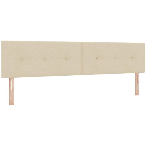  Boxspring krevet s madracem Krem 200 x 200 cm Tkanina Slike
