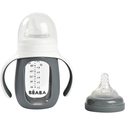 Béaba® staklena bočica za učenje pijenja 2u1 mineral grey 210ml Cene