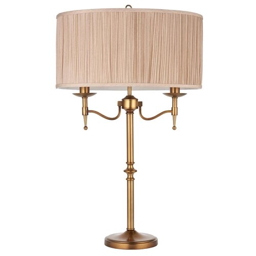 Endon 63648 - Stona lampa STANFORD 2xE14/40W/230V mesing/bež Slike