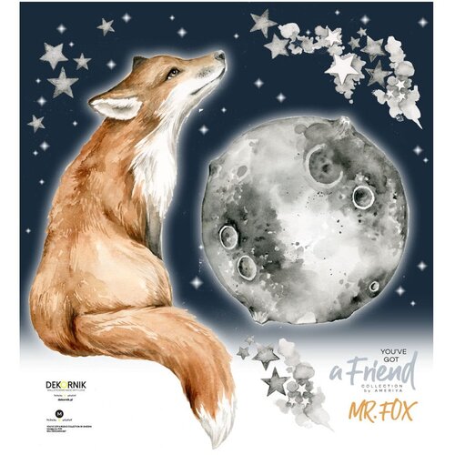 Dekornik zidna samoljepljiva naljepnica s lisicom Mr. Fox Slike