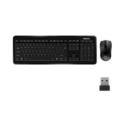 MeeTion C4120LITBK set 2U1, bežična 2.4GHZ silent tastatura + bež.miš, crni Cene