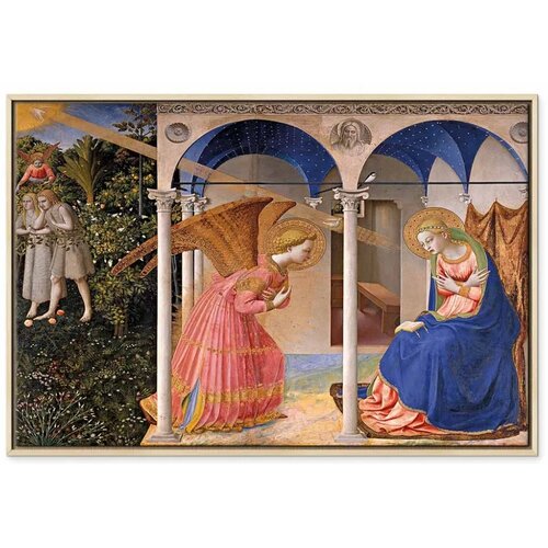  Slika - Fra Angelico &amp;ndash; The Annunciation 120x80 U prirodnom drvenom okviru Slike