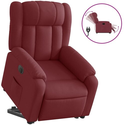 VidaXL Električni naslonjač na podizanje od tkanine boja vina Slike