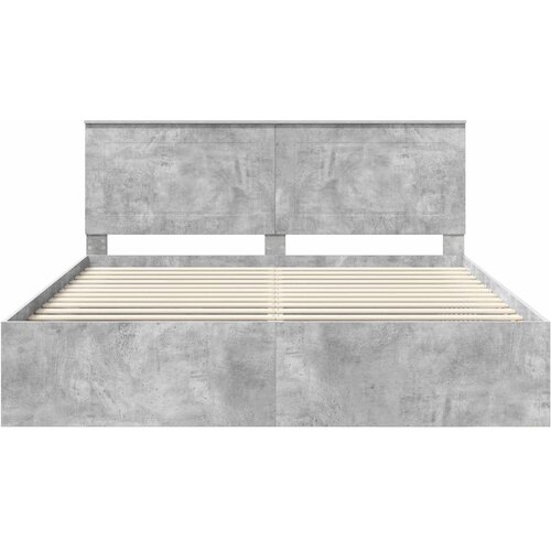  Krevetna konstrukcija Beton 180 x 200 cm Čvrsto borovo drvo Slike