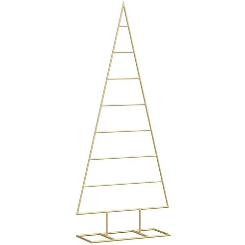 VidaXL Metalna božićna jelka Zlatno 125 cm Čelik s pra&amp;scaron;kastim premazom Slike