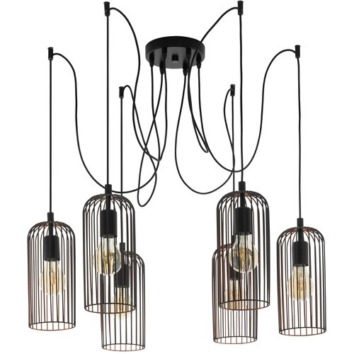 Eglo Roccamena viseća lampa 6xE27, raspon 113 cm, crna/bakrena, 49643 Cijene